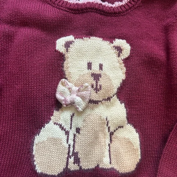 Little Lass matching outfit - Teddy bear sweater with matching skirt - Picture 2 of 4
